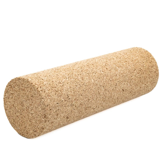 Go4Cork Yoga High-Density Cork Body Roller - 11.8" x 3.7" | Strong Eco Cork Roller with Anti-Slip Grip | Enhances Yoga Practice & Provides Deep Tissue Massage for Quick Muscle Recovery