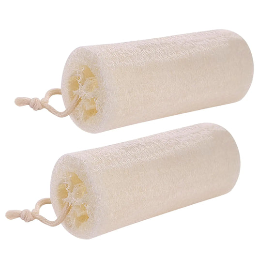 Organic Natural Loofah Sponge (2 Pack) Large 6“ Natural Loofah Exfoliating Body Scrubber Egyptian Loofa Eco Friendly 100% All Natural luffa Cleaning for Deep Clean Skin Care Bath Spa Shower Men Women