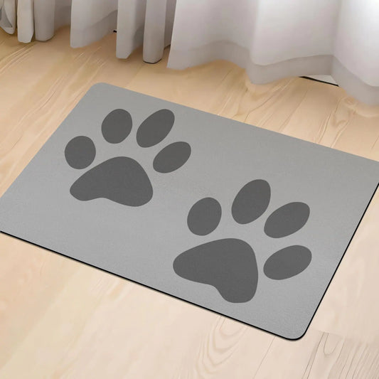 Dog Food Mats for Floors Absorbent Quick Dry Pet Cat Food Mat Dog Bowl Mats for Food and Water Dispenser Mat Eco-Friendly Dog Accessories Pet Supplies 12"x20"