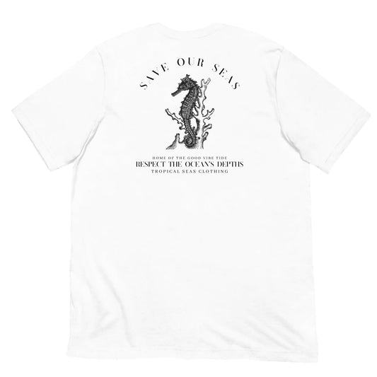 Respect the Depths Seahorse staple eco t-shirt