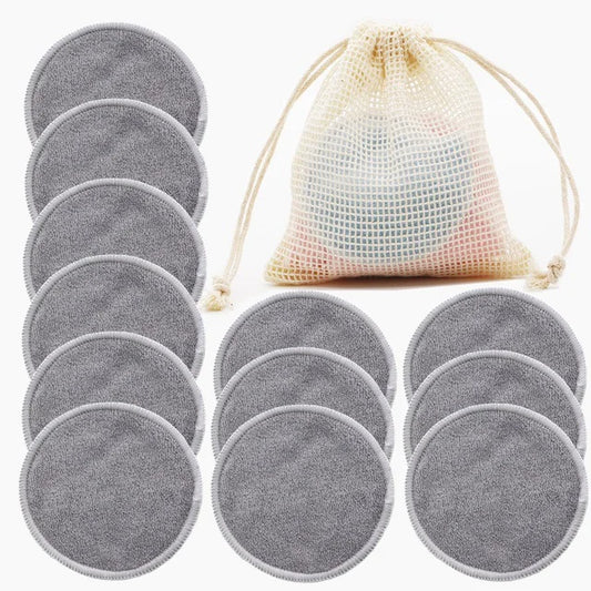 12-Pack Reusable Cotton Makeup Remover Pads – Washable & Eco-Friendly