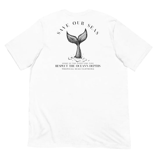 Respect the Depths Whale staple eco t-shirt