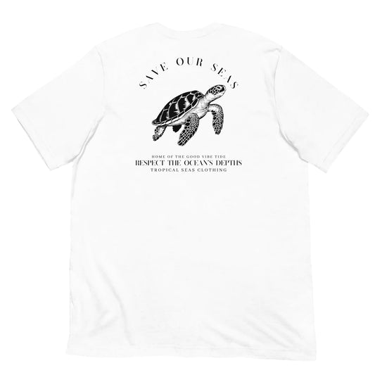 Respect the Depths Sea Turtle staple eco t-shirt