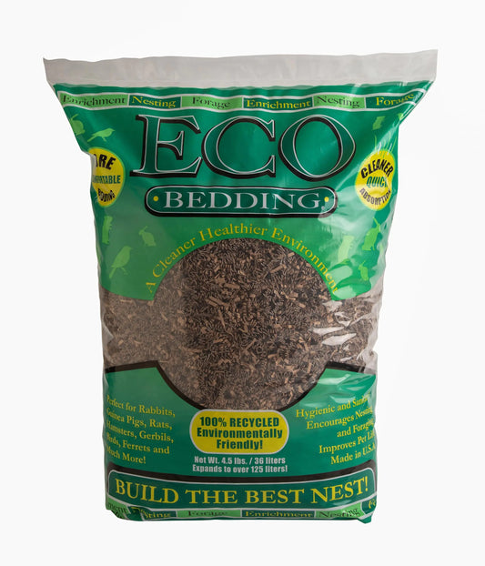 Eco Bedding 99% Dust-Free Paper Bedding for Small Pets and Birds Eco Natural 4.5L - Safe Clean Ideal Nesting & Burrowing Material for Comfort